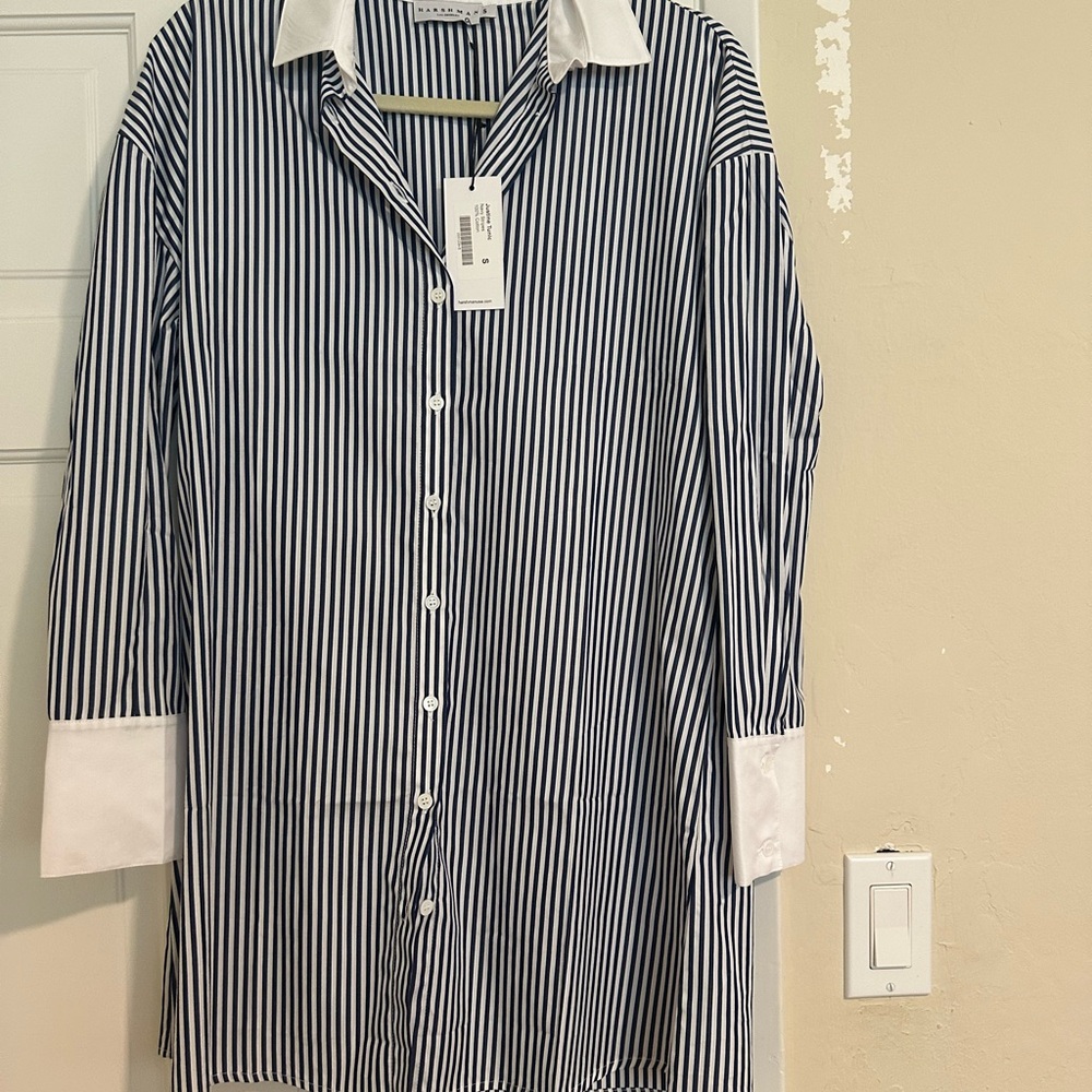 NWT Harshman Navy Striped Juanita Tunic